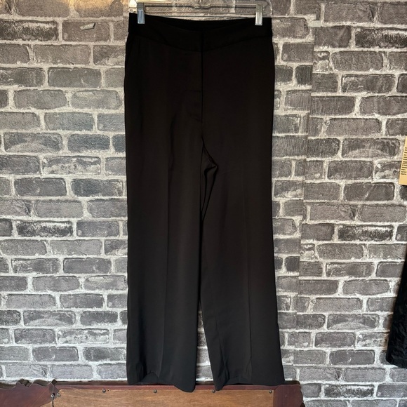 NEW Quince Stretch Crepe Classic Trouser Pants black pockets - Picture 2 of 14